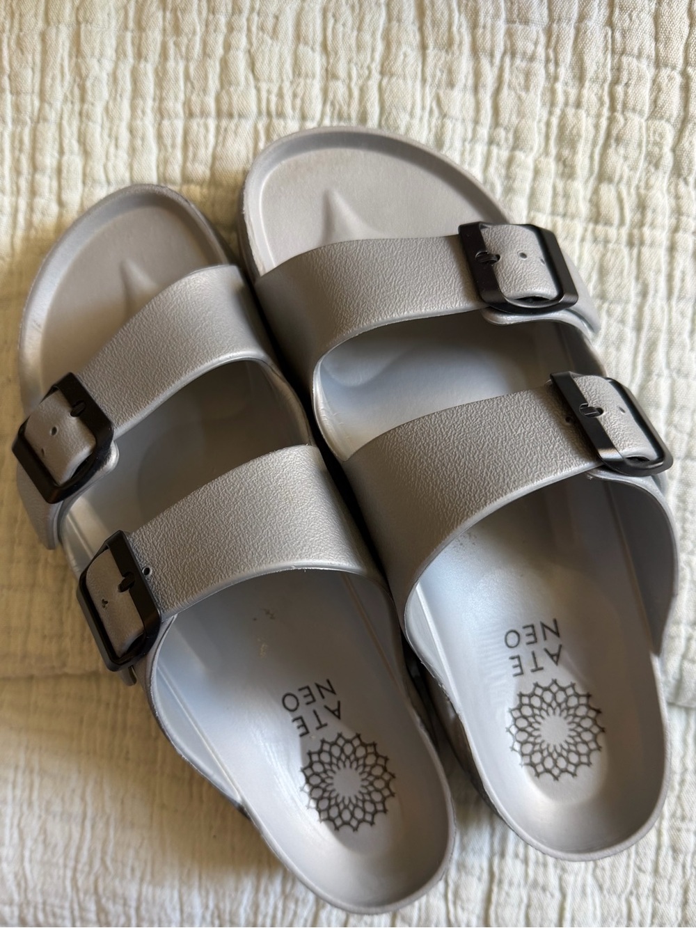 Ateneo Sea Sandals feature double-buckle design & lightweight construction Sz 9 - Picture 2 of 4
